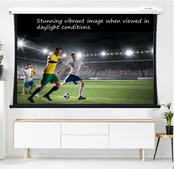 Sapphire 106" Ambient Light Long Throw Tab Tension Electric 2.4m 16:9 Viewing area 2346 x 1320mm