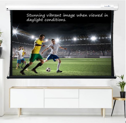 Sapphire 120" Ambient Light Long Throw Tab Tension Electric 2.7m 16:9 Viewing area 2656 x 1494mm