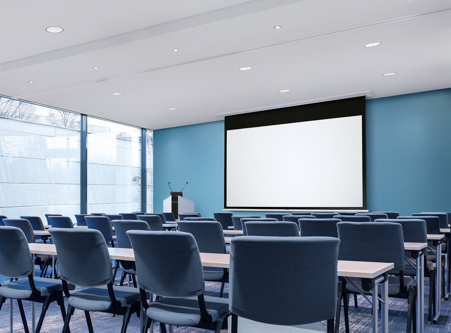 Sapphire Electric Recessed Screen 16:10 Format Viewing Area 1705mm x 1065mm Approx Case Dimensions Not Including Surround L 1867mm x H 122mm x D 135mm