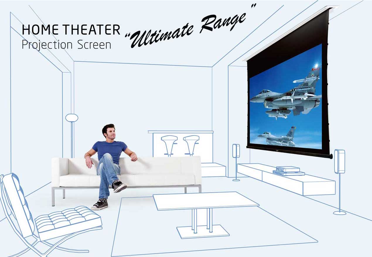 Sapphire 106" In Ceiling Tab Tension Woven Acoustic Screen 16:9 Format Viewing Area 2340mm x 1320mm Approx Case Dimensions Not Including Surround L 2935mm x H 210mm x D 155mm