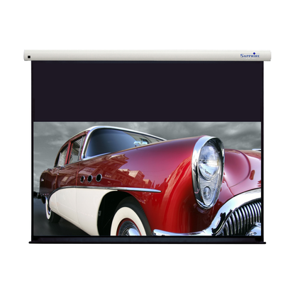 Sapphire 106" Electric Screen with Trigger 16:9 format Viewing Area 2340mm x 1319mm Approx Case Dimensions L 2584mm x H 111.2mm x D 112mm inc Brackets