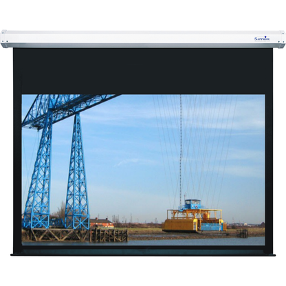 Sapphire 227" Electric Radio Screen 16:10 Format  Viewing Area 4878mm x 3048mm (not channel fix) Approx Case Dimensions L 5283mm x H 232mm x D 217mm