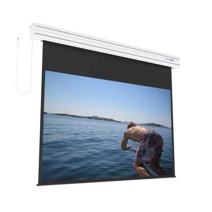 Sapphire 232" Electric Screen Radio 16:10 Format Viewing Area 5070mm x 3125mm (not channel fix) Approx Case Dimensions L 5470mm x H 232mm x D 217mm